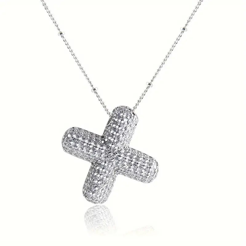 Alphabet Diamond Pendant Necklace