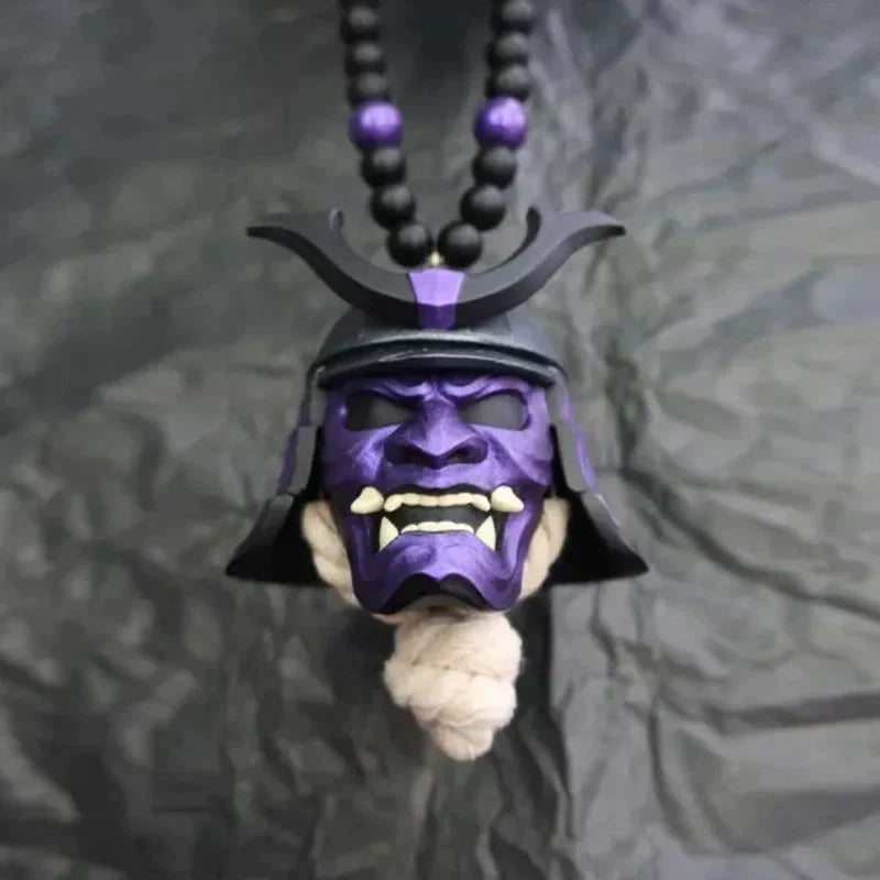 Japanese Oni Mask Car Rear View Mirror Ornament