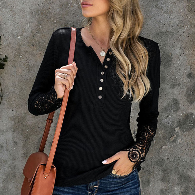 Solid Color Casual Long Sleeve T-Shirt