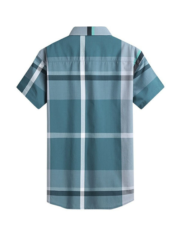 Contrast Check Short Sleeve Shirt