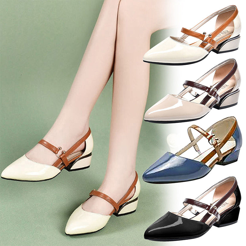Pointed Toe Low Heel Sandals