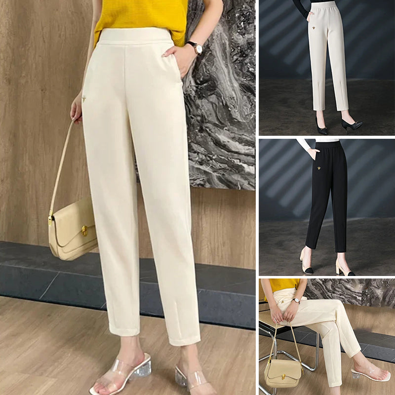 Loose-fitting High-waisted Slacks