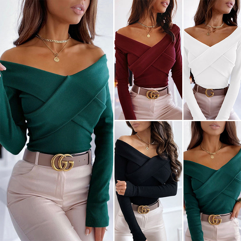 Double V-neck Sweater