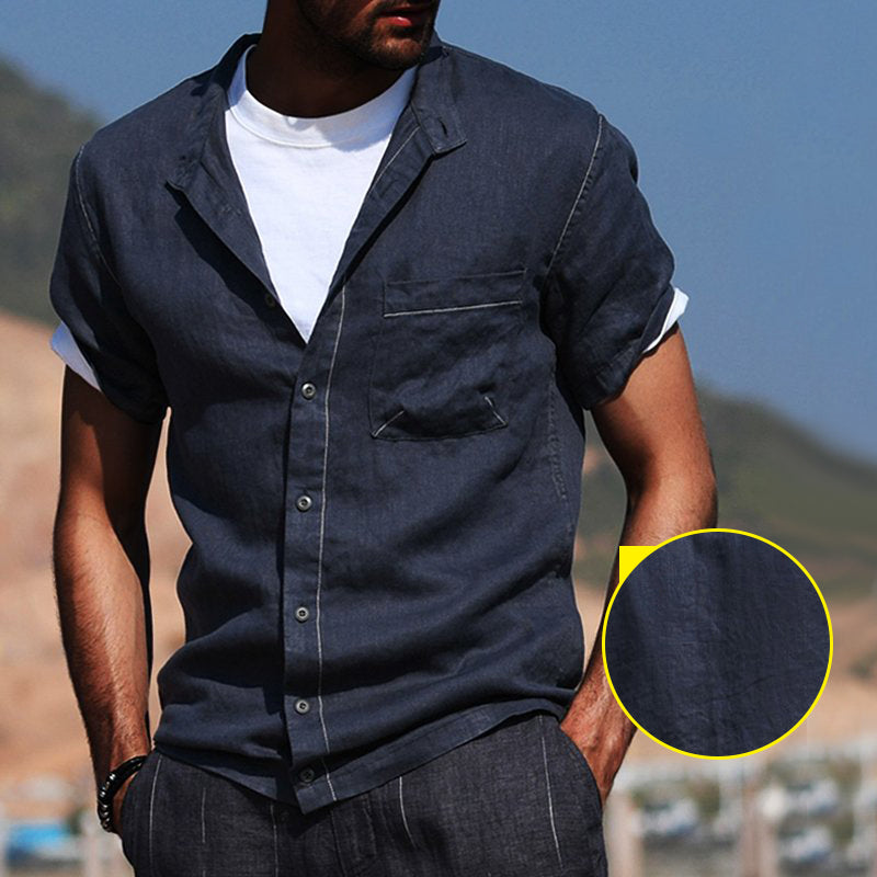 Men's Linen Short Sleeve Shirt