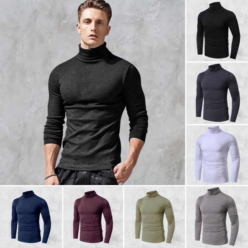 Men's Turtleneck Bottoming Top Blouse