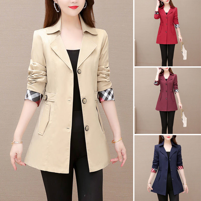 Classic Contrast Colors Wind Coat Jacket