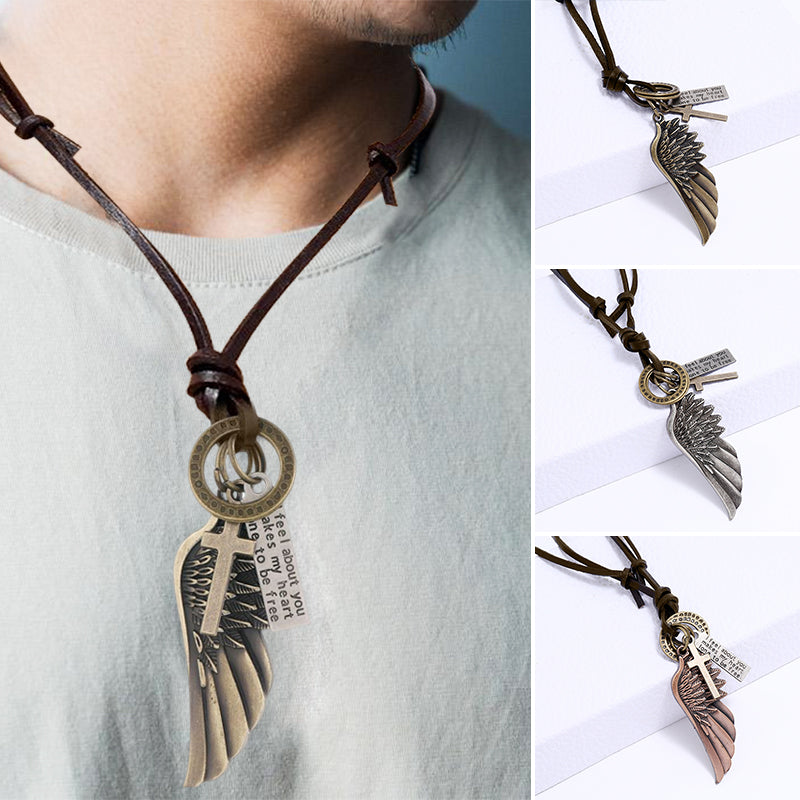 Personality Angel Wings Pendant Necklace