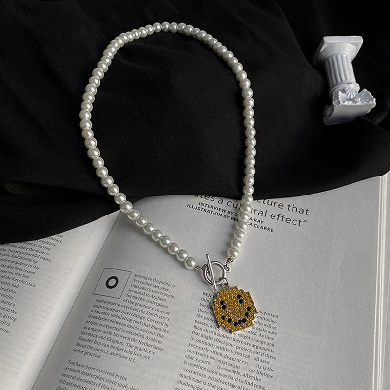 Smiley Pearl Necklace