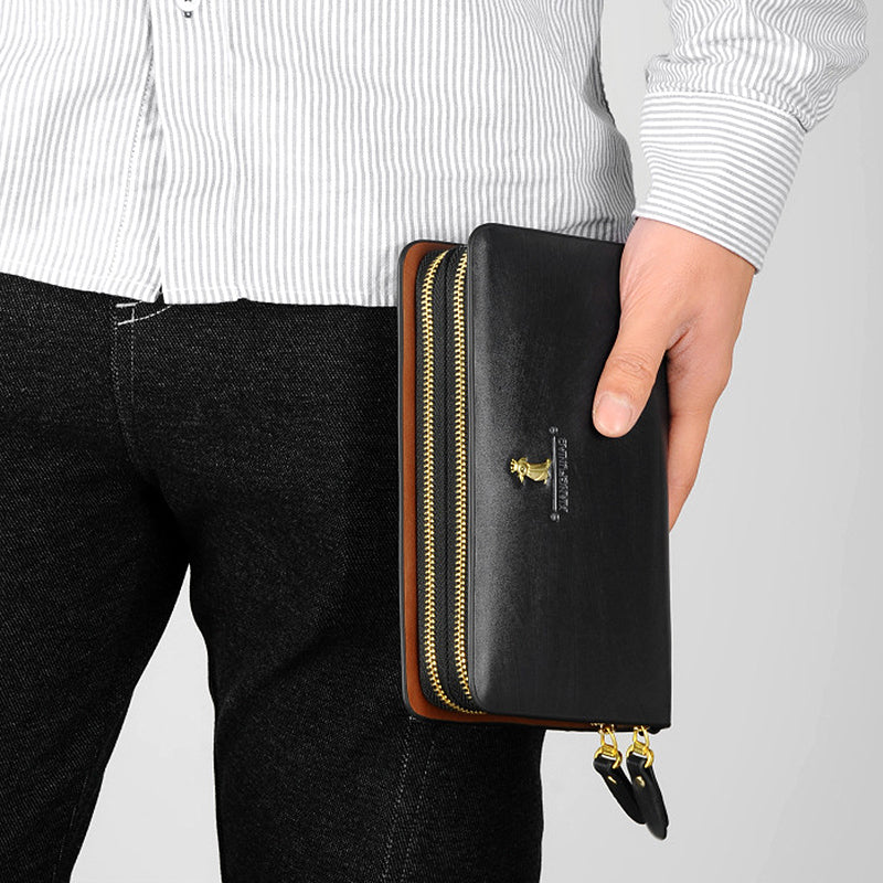 Vintage Double Zipper Wallet