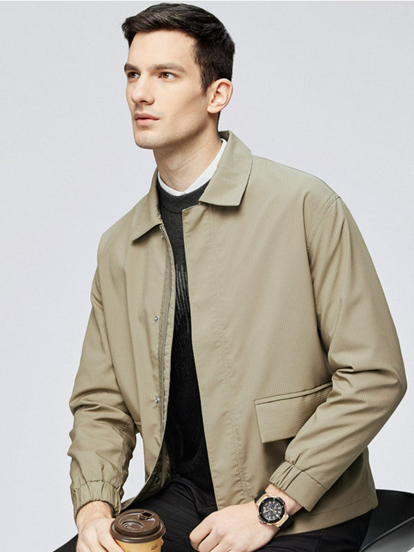 Men's Solid Color Casual Lapel Jacket