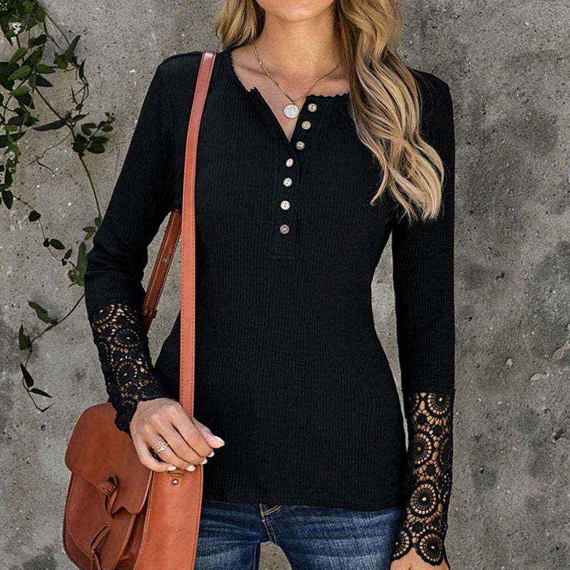 Solid Color Casual Long Sleeve T-Shirt