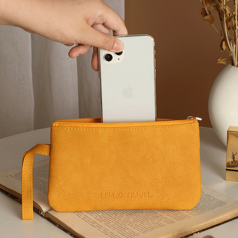 Portable Women Leather Travel Pouch