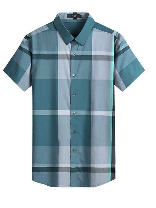 Contrast Check Short Sleeve Shirt