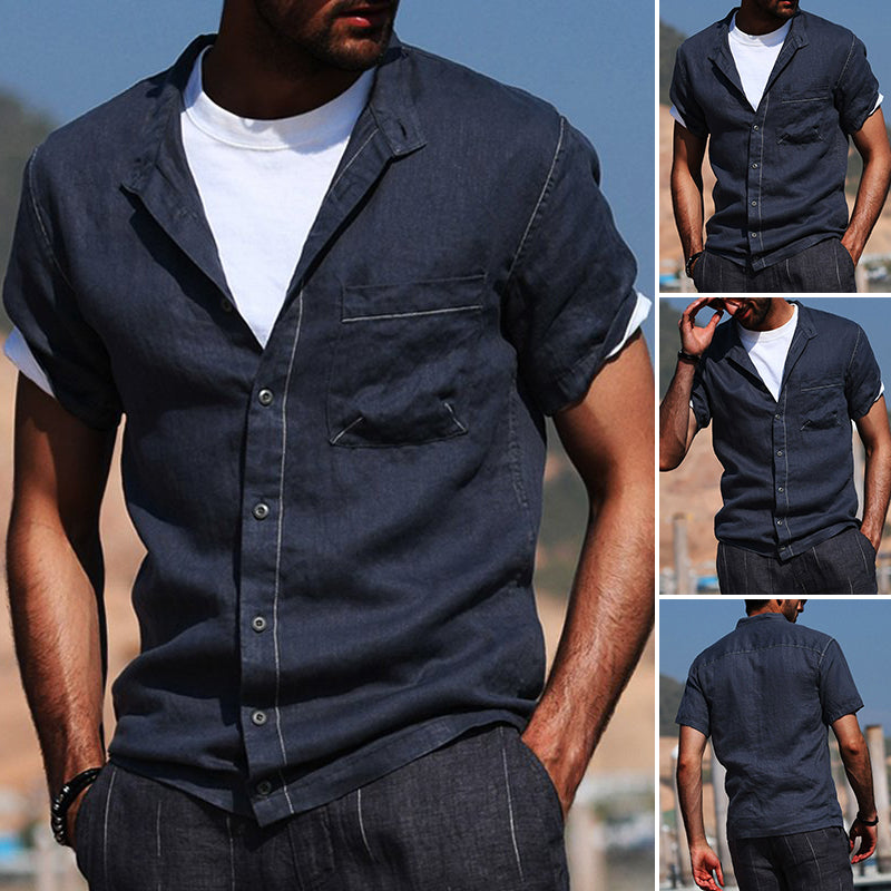 Men's Linen Short Sleeve Shirt