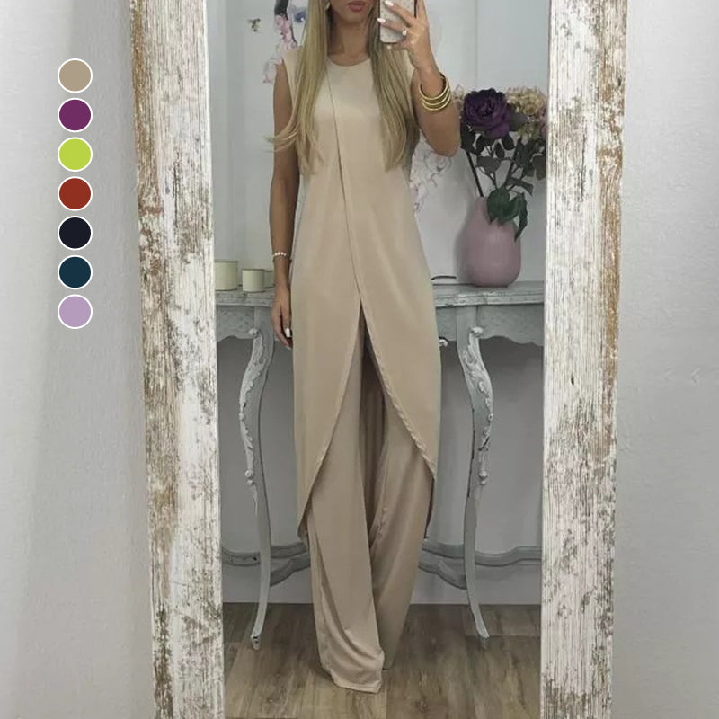 Sleeveless Mature Women Suit