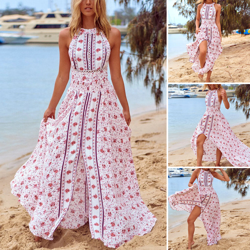 Summer Printed Long Beach Dress