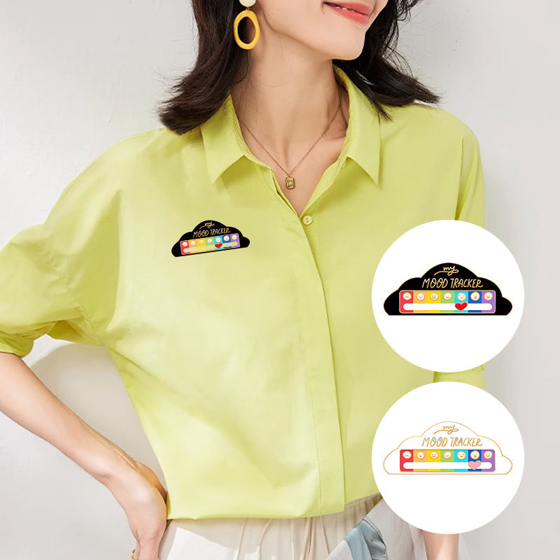 Mood tracker cloud brooch