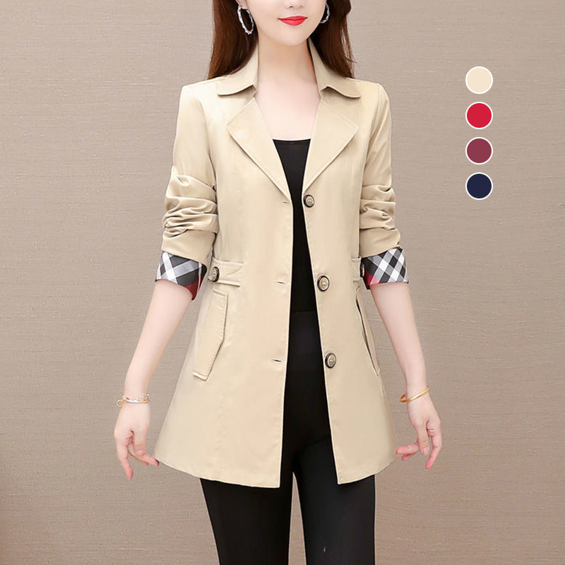 Classic Contrast Colors Wind Coat Jacket