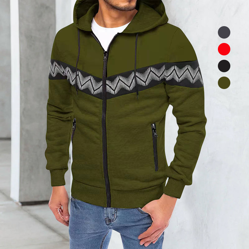 Men's Casual Hooded Zip Sweatshirt