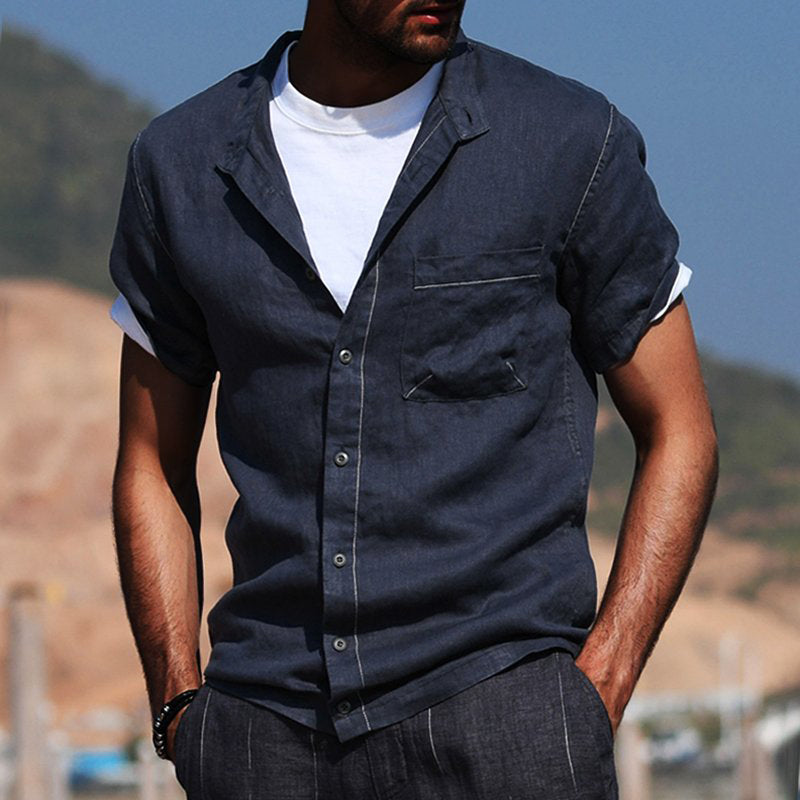 Men's Linen Short Sleeve Shirt