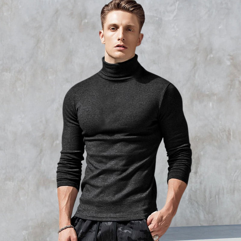 Men's Turtleneck Bottoming Top Blouse