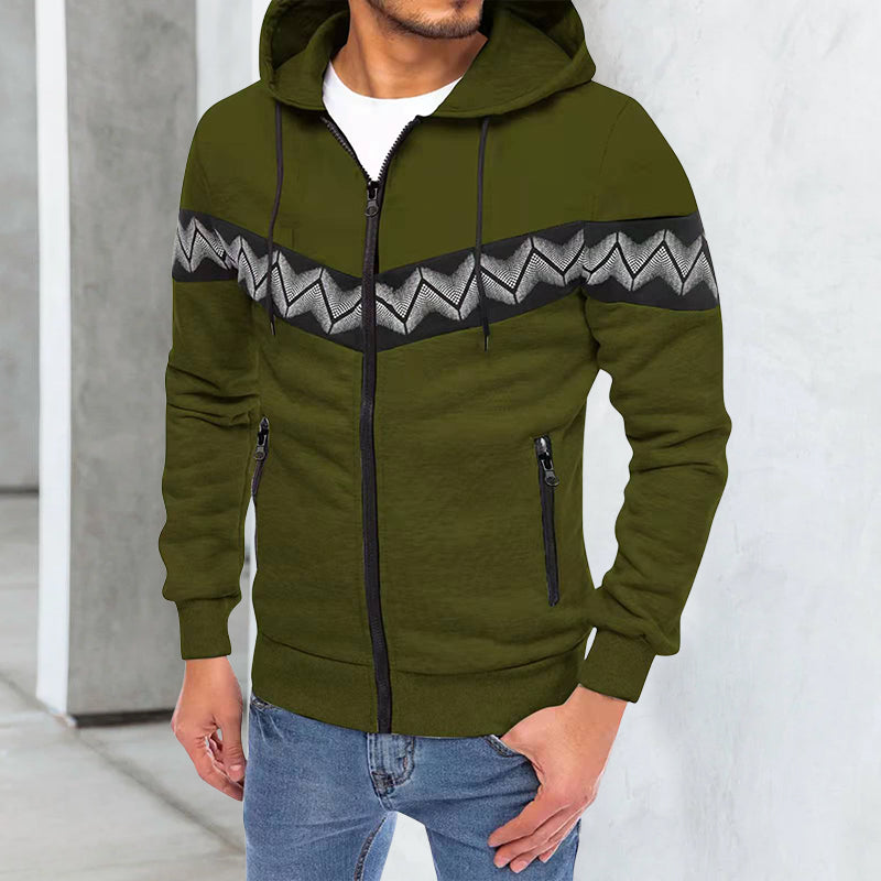 Men's Casual Hooded Zip Sweatshirt