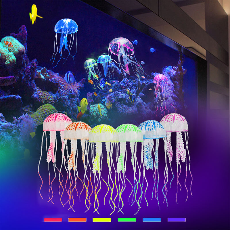Fish Tank Landscaping Simulation Transparent Fluorescent Jellyfish