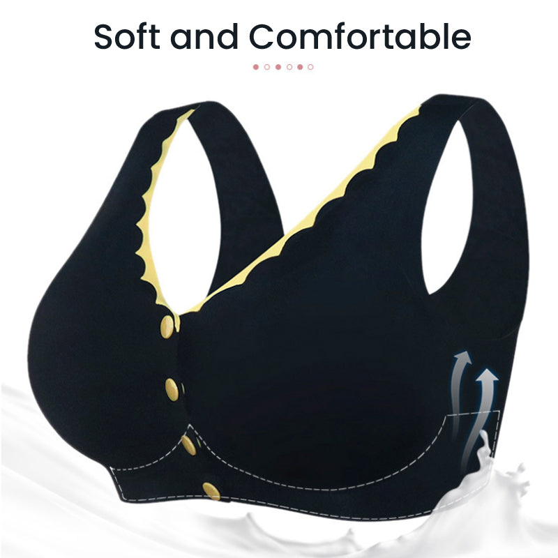 Contrast Front Button Bra