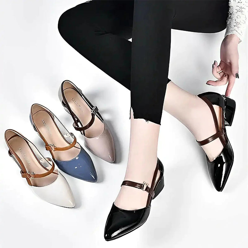 Pointed Toe Low Heel Sandals