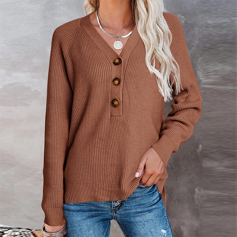 Knit Pullover V-Neck Sweater