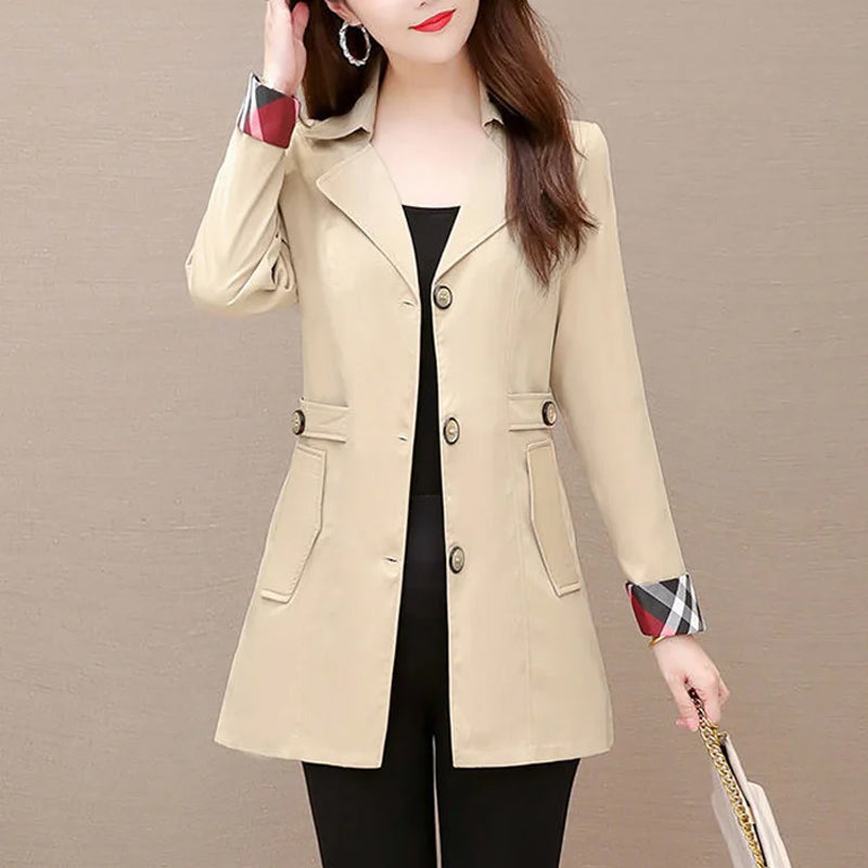 Classic Contrast Colors Wind Coat Jacket
