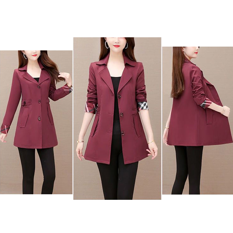 Classic Contrast Colors Wind Coat Jacket