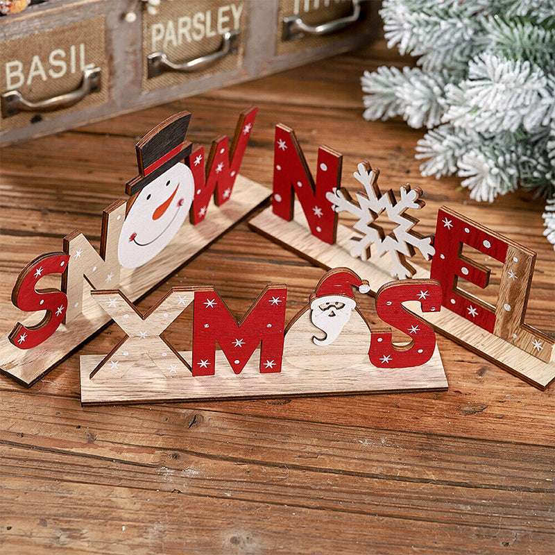 Wooden Painted Christmas Decorations