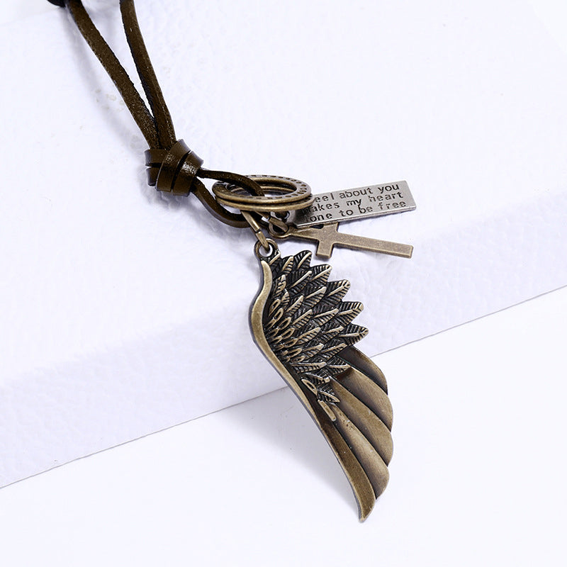 Personality Angel Wings Pendant Necklace
