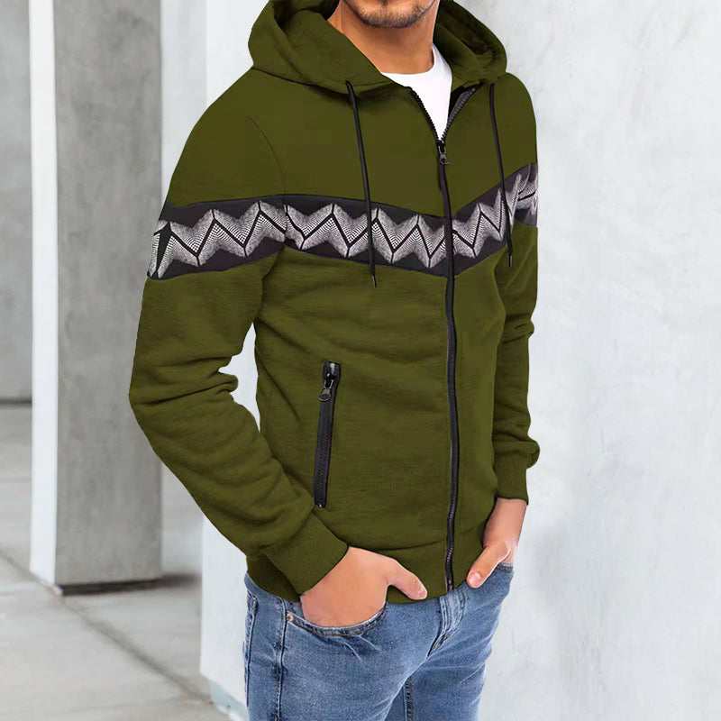 Men's Casual Hooded Zip Sweatshirt