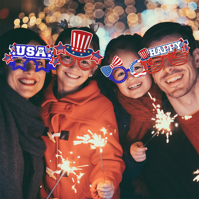 USA Independence Day Glasses Decoration Set, 12 pieces