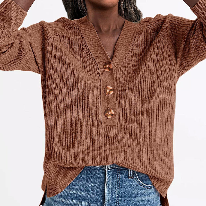 Knit Pullover V-Neck Sweater