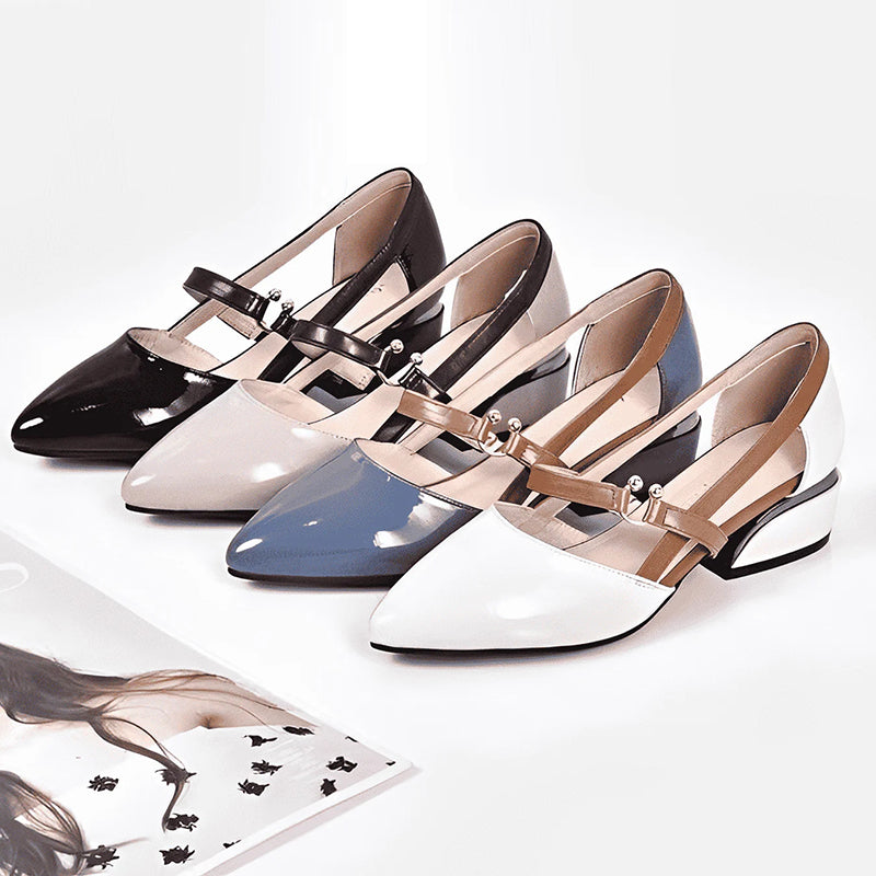 Pointed Toe Low Heel Sandals