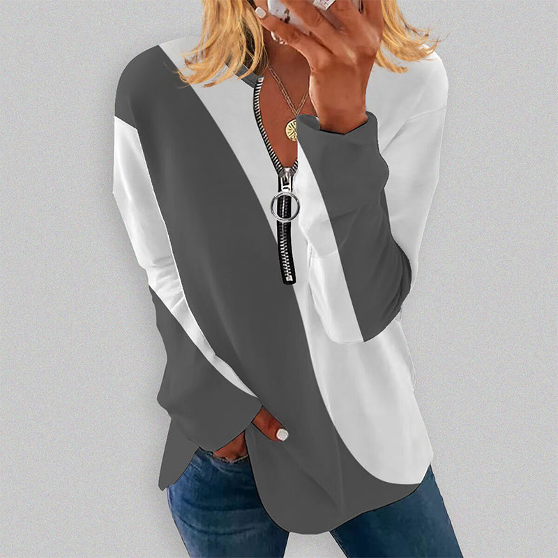 Color-block Long-sleeve T-shirt