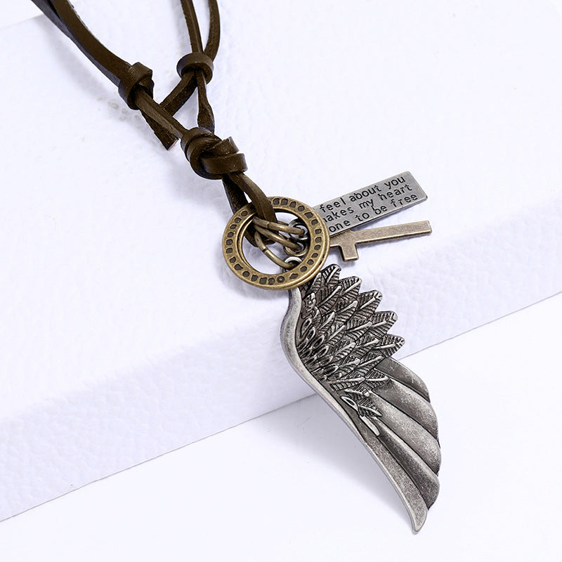 Personality Angel Wings Pendant Necklace