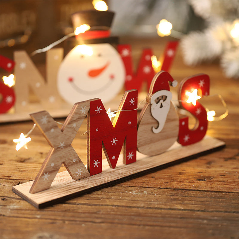 Wooden Painted Christmas Decorations