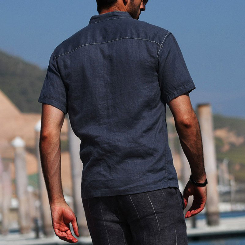 Men's Linen Short Sleeve Shirt