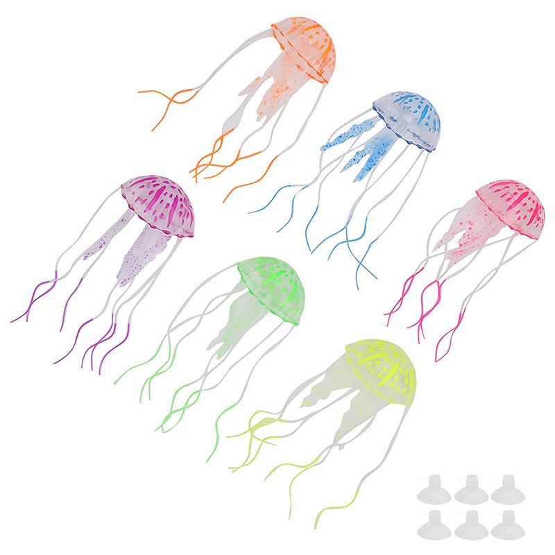 Fish Tank Landscaping Simulation Transparent Fluorescent Jellyfish