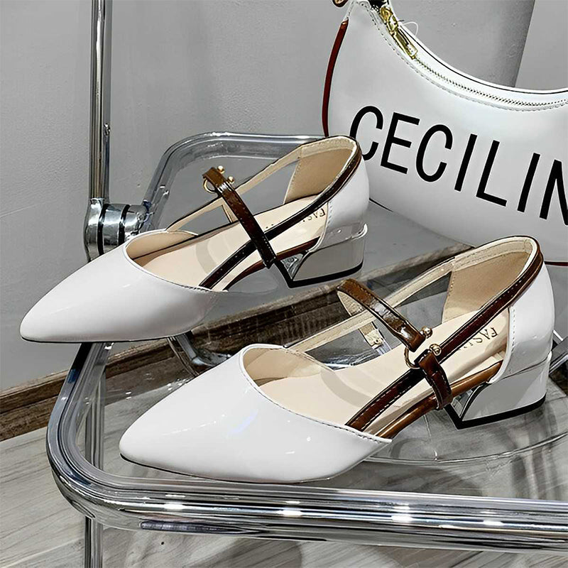 Pointed Toe Low Heel Sandals