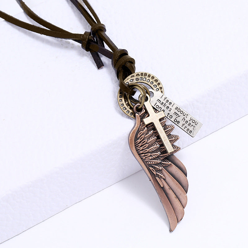 Personality Angel Wings Pendant Necklace