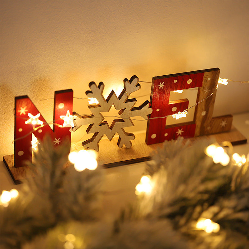 Wooden Painted Christmas Decorations