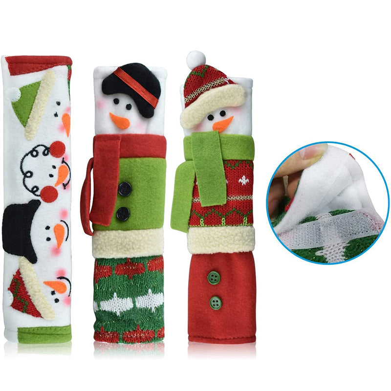 Snowman Kitchen Handle Door Covers(3 pcs)