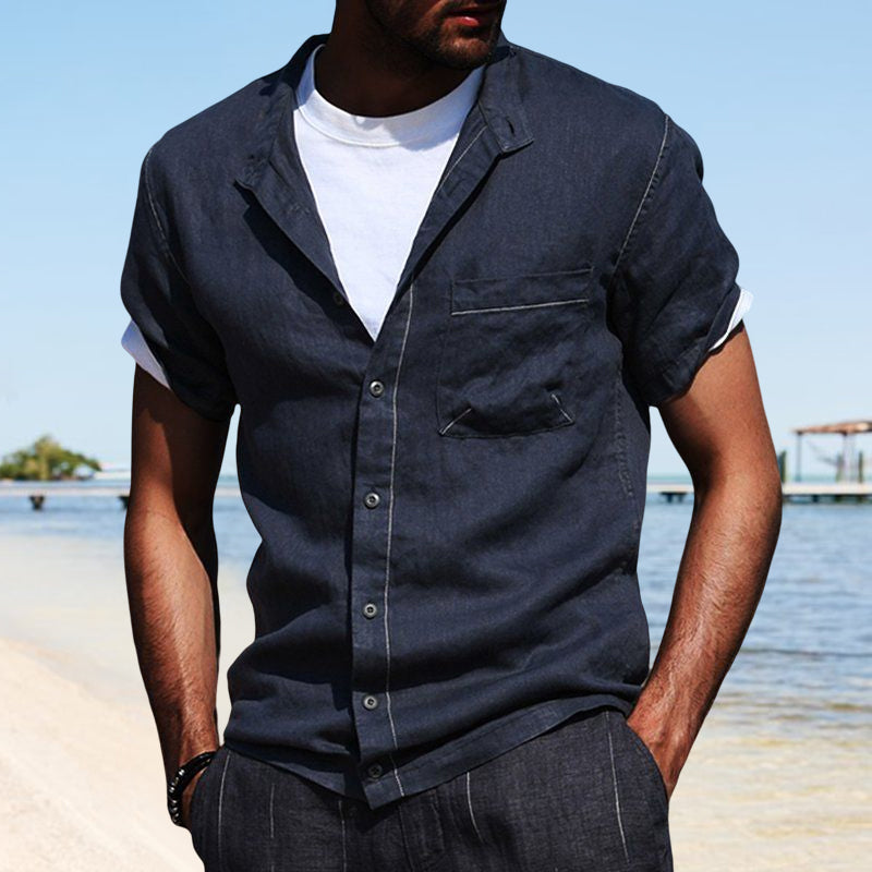 Men's Linen Short Sleeve Shirt