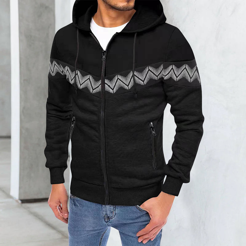 Men's Casual Hooded Zip Sweatshirt
