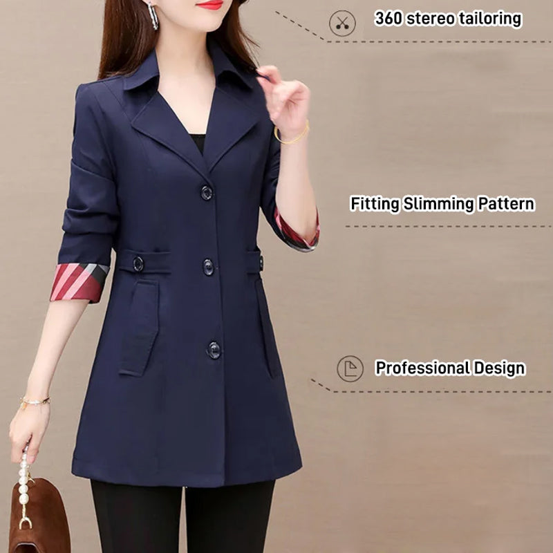 Classic Contrast Colors Wind Coat Jacket